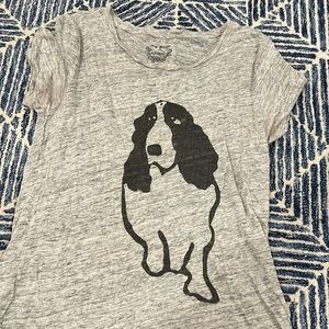 J. Crew x Hugo Jennings Linen Basset Hound Tee - Medium